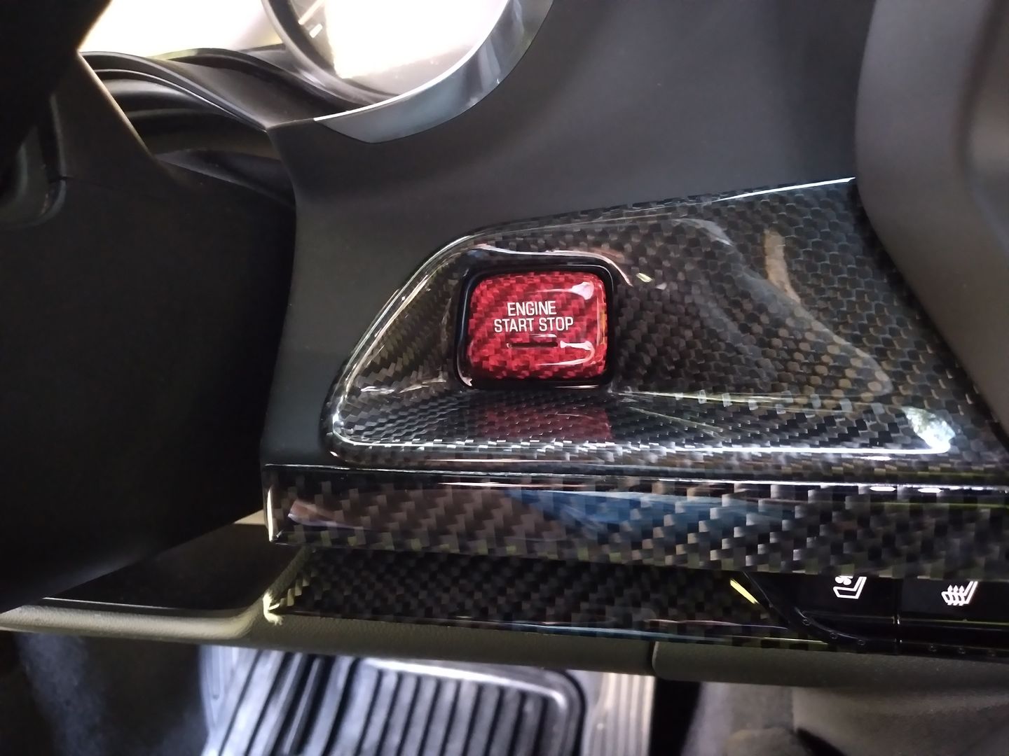 Customer photo review of Start/Stop Button Surround Trim Cover for 2016-2021 6th Gen Chevy Camaro