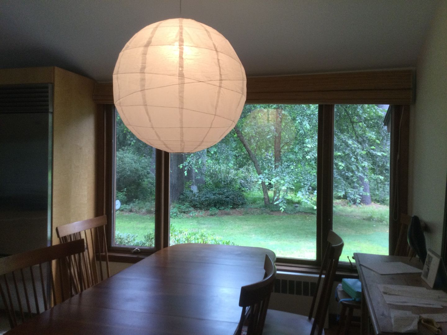Customer photo review of 30" White Jumbo Round Paper Lantern, Crisscross Ribbing, Chinese Hanging Wedding & Party Decoration