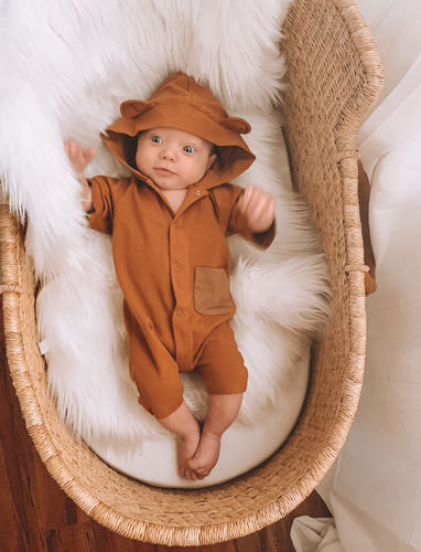 Customer photo review of Organic Cotton Bear Romper