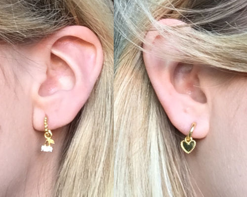 Customer photo review of Cherry&Heart 4 Pcs Earrings Set