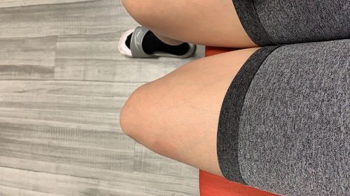 Customer photo review of Grey Contour Scrunch Butt Biker Shorts