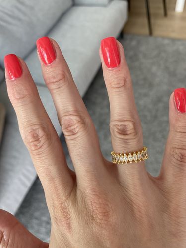 Customer photo review of Crystal Ring Gold I 925 Sterling Silber