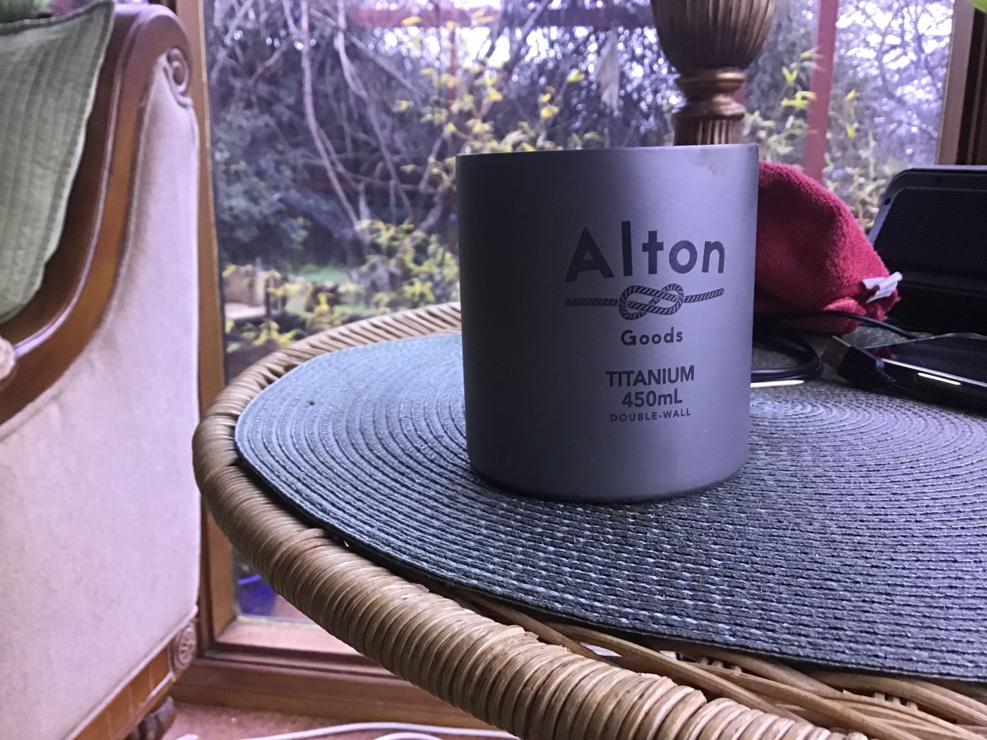 Customer photo review of Titanium Double-Wall Mug 450mL