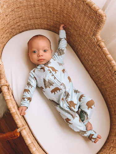 Customer photo review of Organic Cotton Baby Romper | Blue Bear