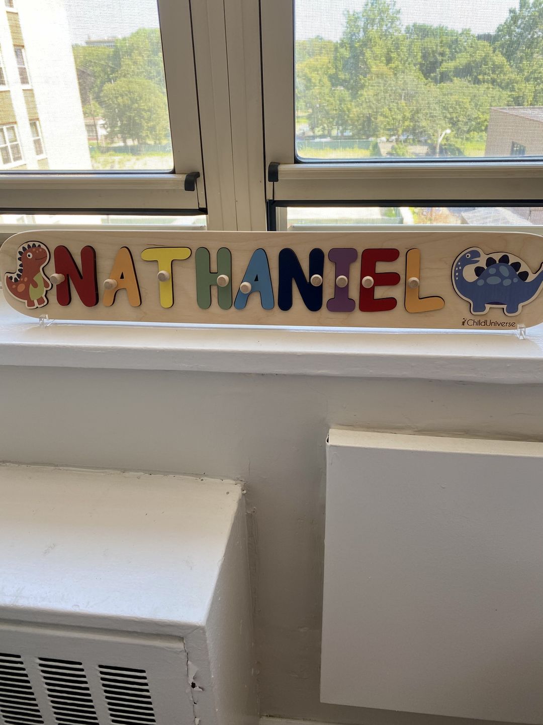 Customer photo review of Boy Dinosaur Name Puzzle