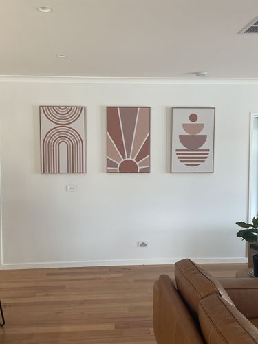 Customer photo review of Heliacal | Abstract Art Trio