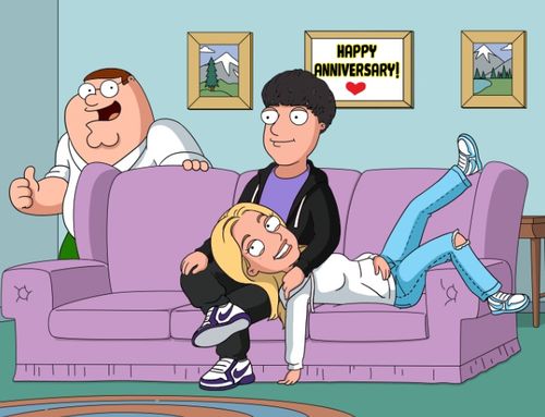 Customer photo review of Family Guy Style Custom Portrait