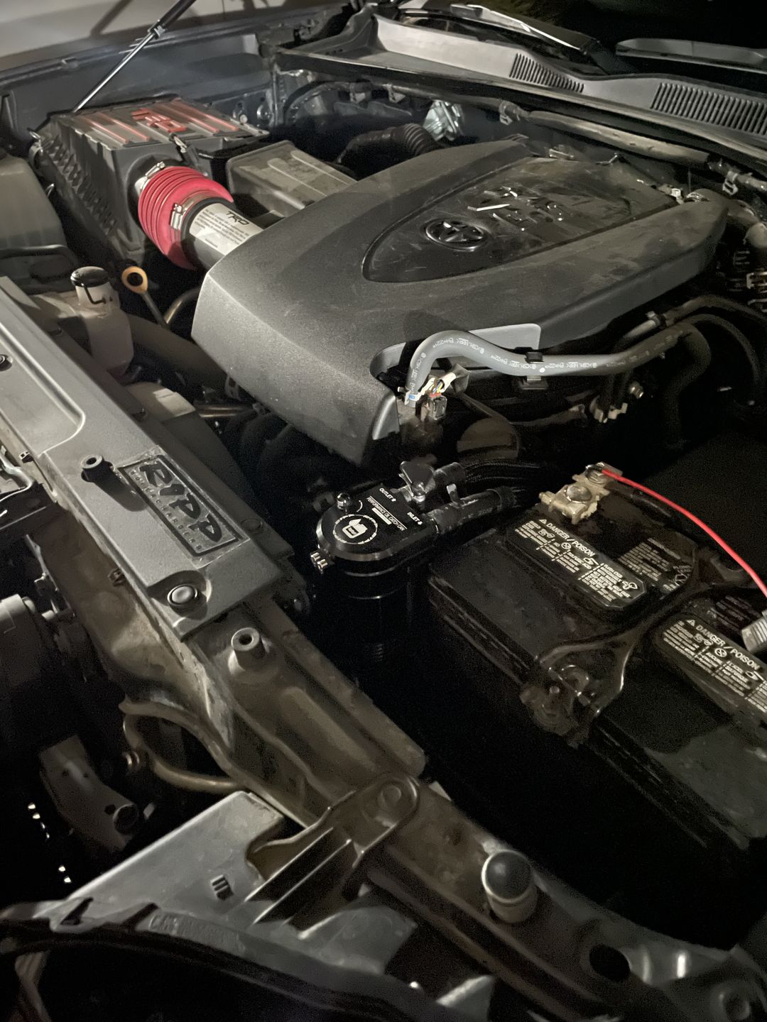 Customer photo review of 2016+ 3.5L V6 Toyota Tacoma Catch Can - Air/Oil Separator