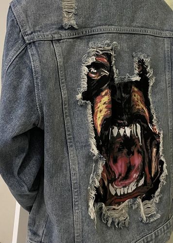 rottweiler denim jacket
