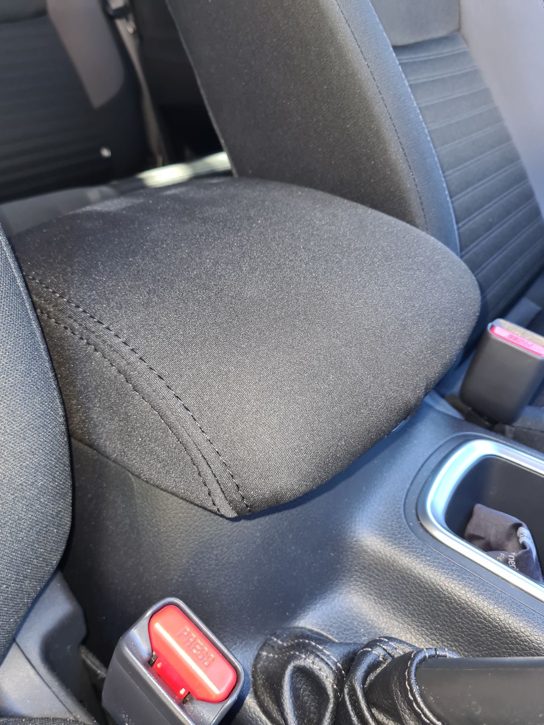 Customer photo review of Nissan Navara NP300 Neoprene Armrest Console Lid Cover (In Stock)