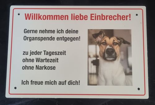 Customer photo review of Personalisierbares -Foto- Schild "Einbrecher"