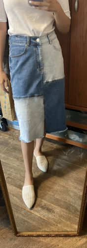 Customer photo review of Two Tone Denim Skirt