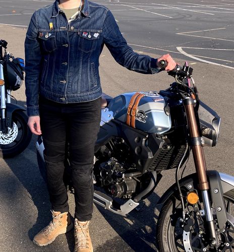 Customer photo review of Voyager Moto Jeans