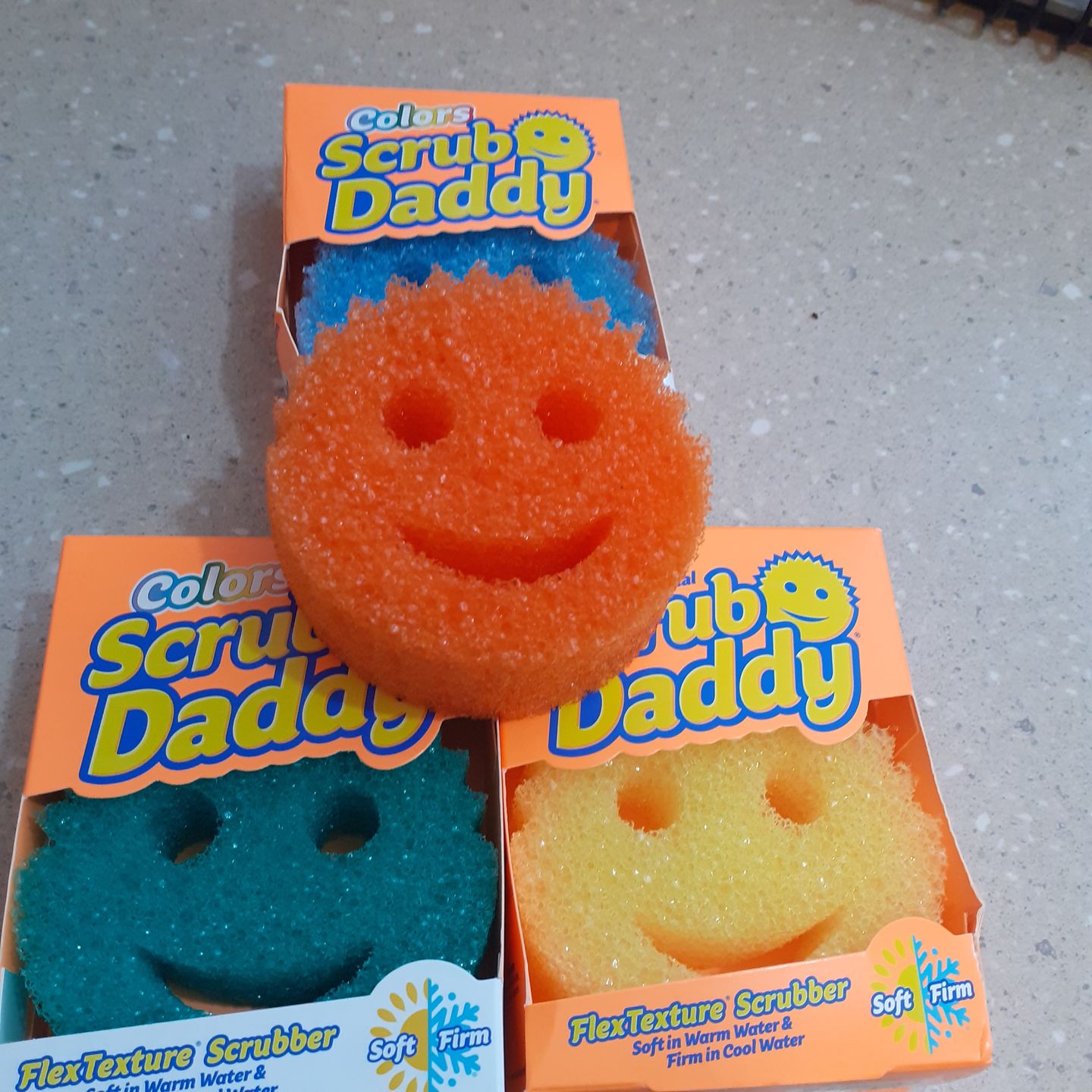 Customer photo review of Scrub Daddy Colours 4 Pack