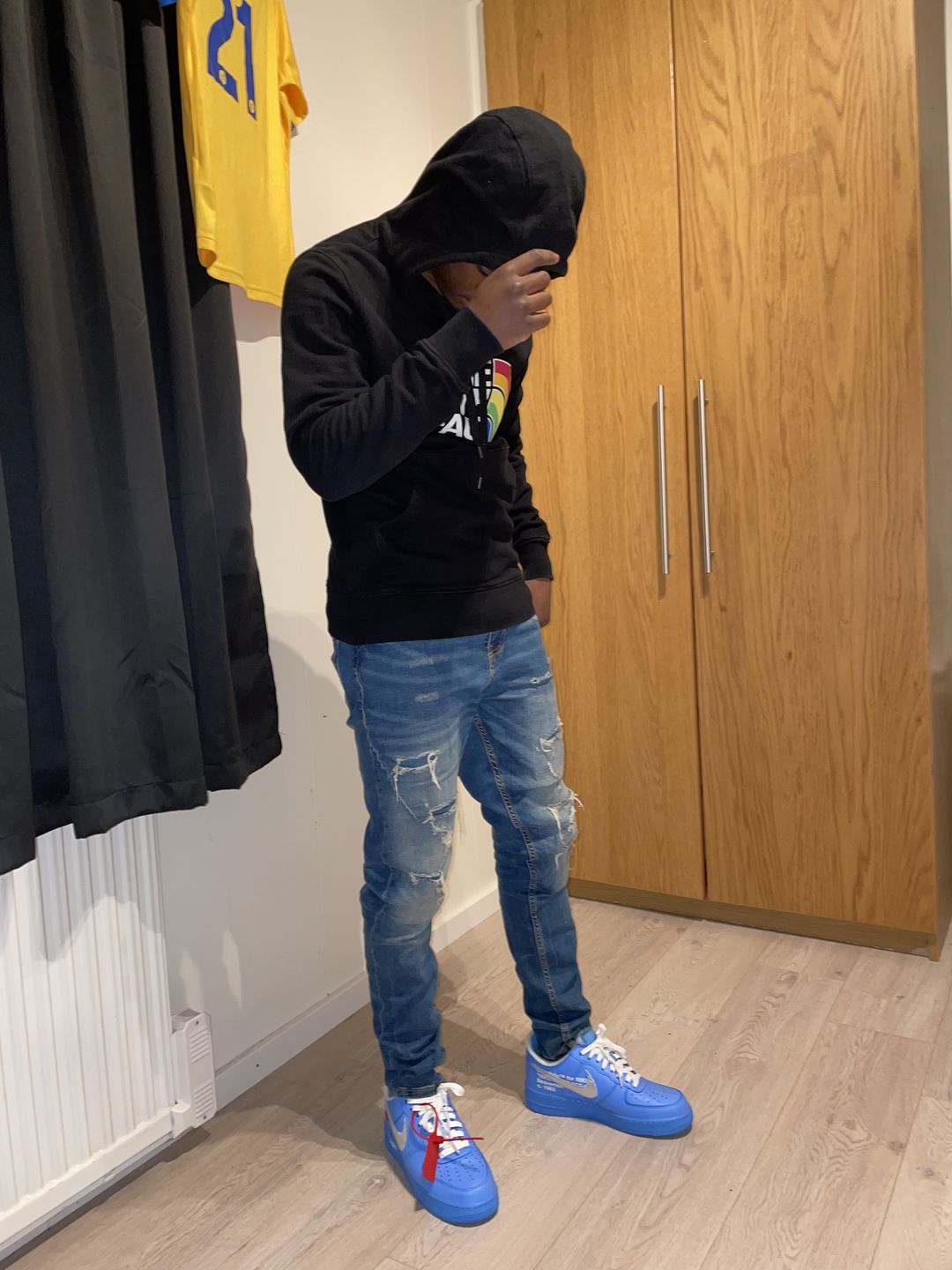 Customer photo review of Nike Air Force 1 Off-White MCA University Blue