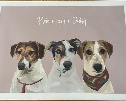 Customer photo review of Modern - Custom Pet Portrait
