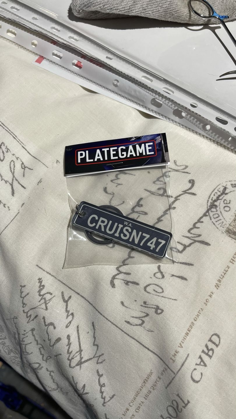 Customer photo review of WA Colour (Acrylic Style) Licence Plate Custom Keychain