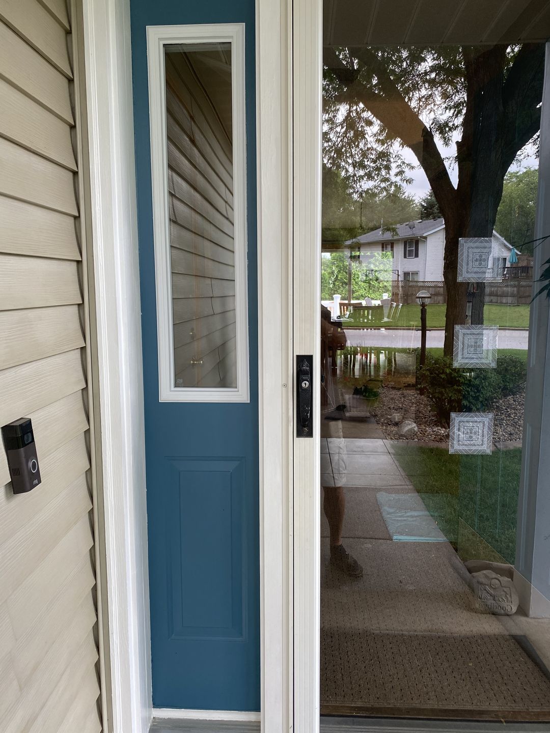 Customer photo review of Clear 1 Lite Glass and Frame Kit (Half Sidelite 8" x 36" Glass Size)