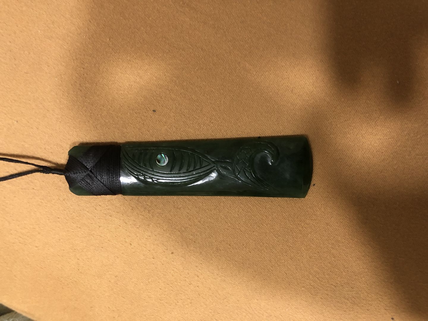 Customer photo review of 12cm Pounamu Greenstone Toki Manaia Necklace