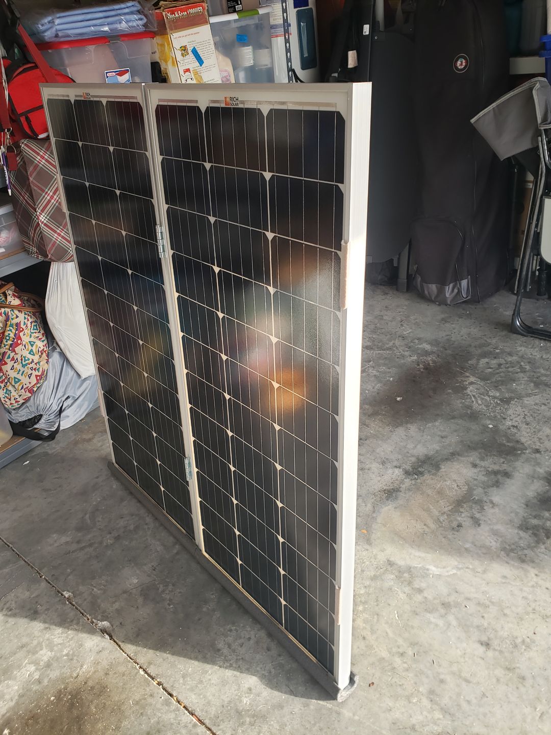 Customer photo review of 200 Watt Solar Kit for Solar Generators Portable Power Stations