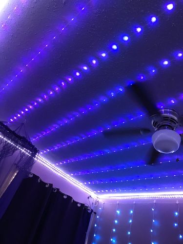Customer photo review of DormVibes Color Changing Ceiling Lights