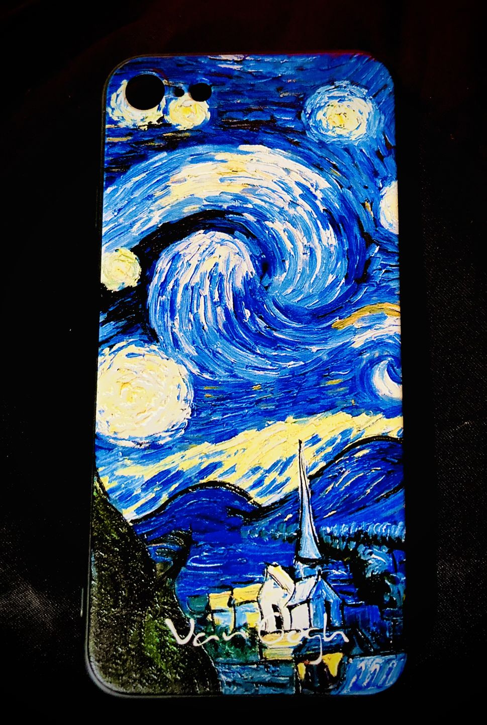 Customer photo review of Van gogh embossed iPhone cases