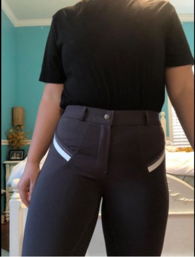 Customer photo review of HR Farm Breeches Women Full Seat Silicone Riding Breeches