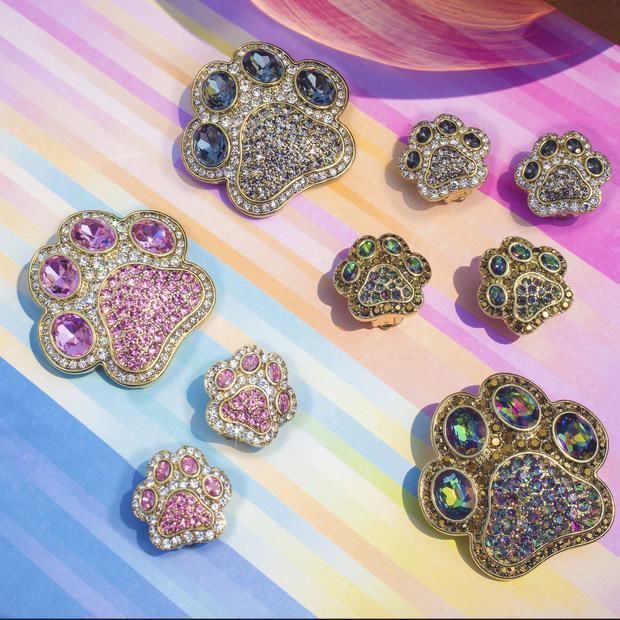 Customer photo review of HEIDI DAUS®"Pretty Paw Print" Crystal Paw Earring
