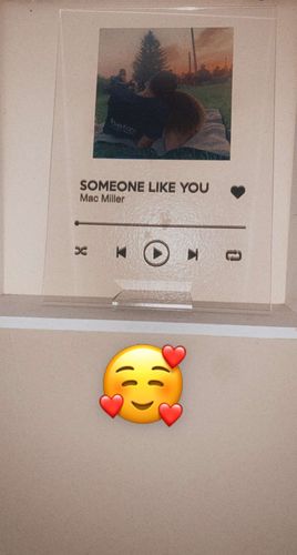Customer photo review of Custom Song Plaque - The Best Anniversary Gift for Couples
