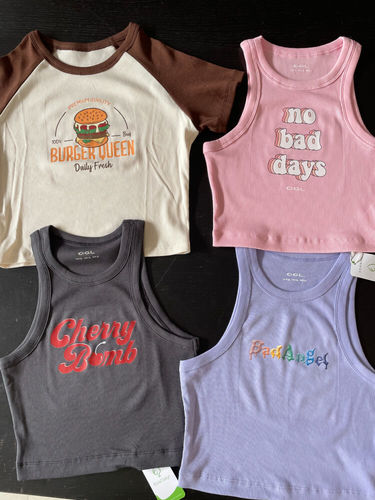 Customer photo review of Burger Queen Raglan Baby Tee