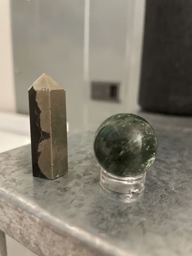 Customer photo review of Green Jade + Pyrite Set Mini Duo