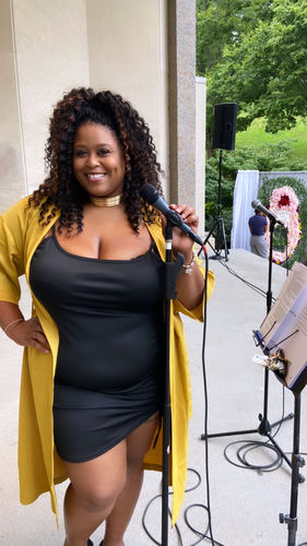 Customer photo review of Rebdolls "Me Before You" Ruched Mini Dress- Black