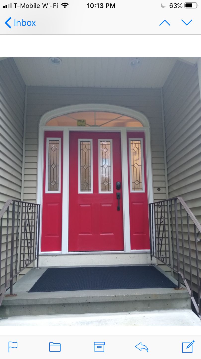 Customer photo review of Half Sidelite 10" x 38" Frame Kit