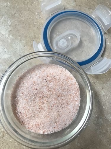 Customer photo review of Raw Himalayan Gourmet Pink Crystal Salt - Fine Grain (5 LB)