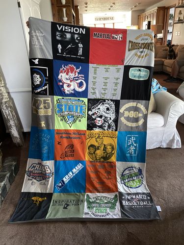 Customer photo review of Classic T-Shirt Blanket