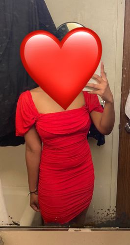 Customer photo review of Ardell Mini Dress - Red