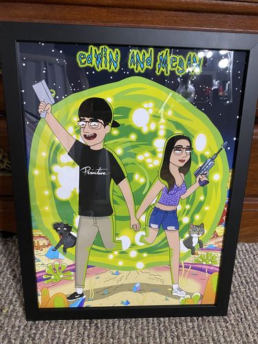Customer photo review of 'Rick and Morty' Custom Portrait