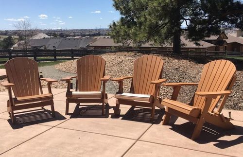 Customer photo review of Set of 4 - DuraWeather Poly&reg; King Size Folding Adirondack Chairs