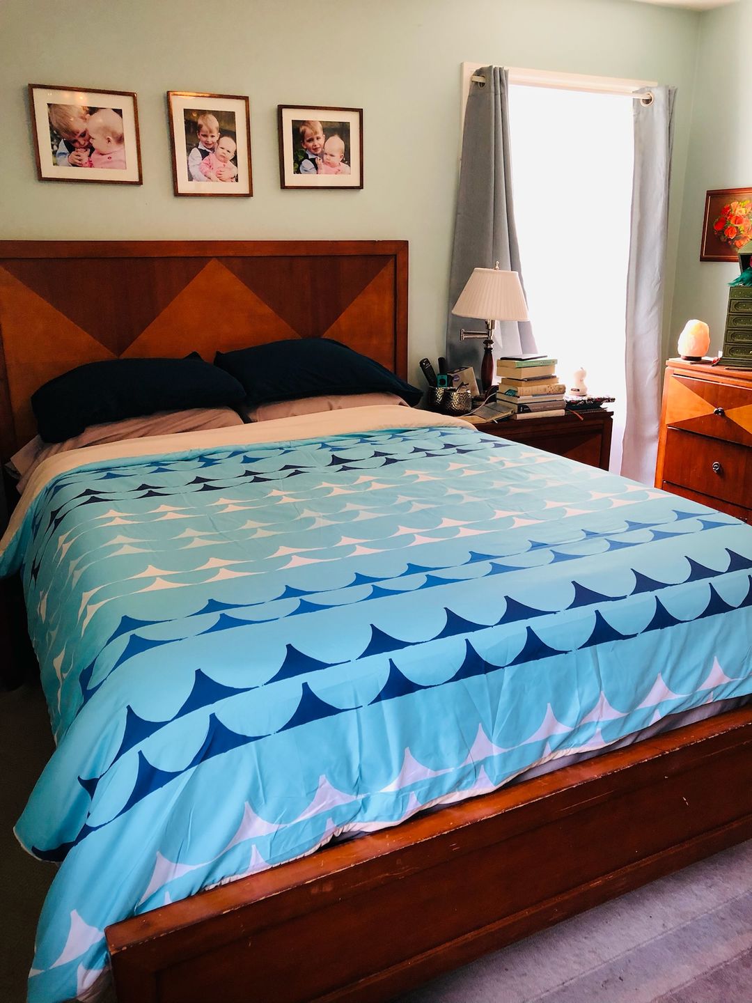 Customer photo review of Serenity Blue Lake Duvet Cover