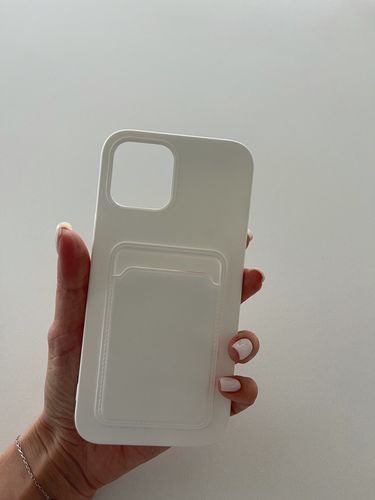 Customer photo review of Simple Color White Wallet iPhone Case