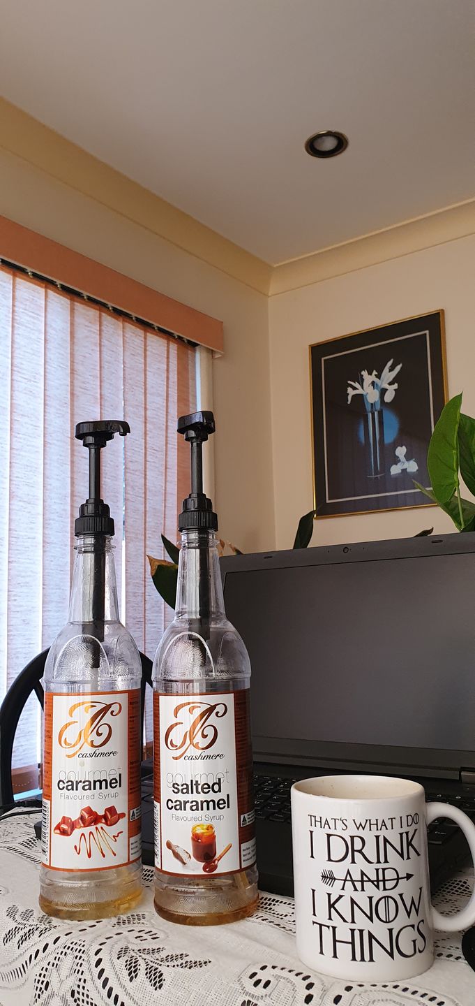 Customer photo review of Salted Caramel Coffee Syrup