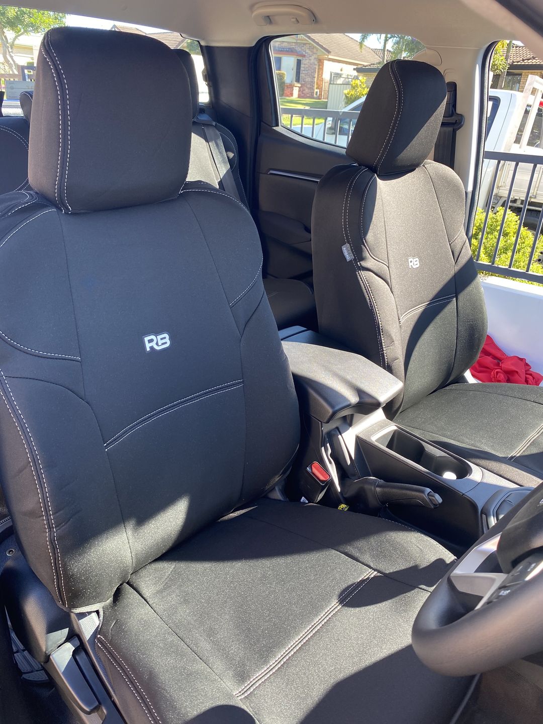 Customer photo review of Isuzu D-MAX RG Neoprene Console Lid Cover (In Stock)