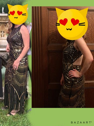 Customer photo review of 1920s Sequin Backless Formal Dress