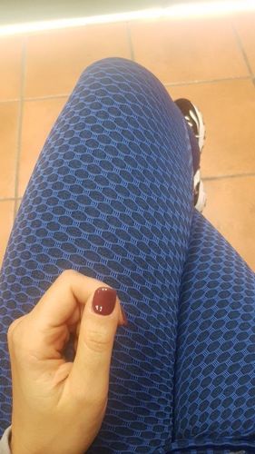 Customer photo review of GYMKARTEL® NEW ANTI-CELLULITE AND PUSH UP LEGGINGS - BLUE