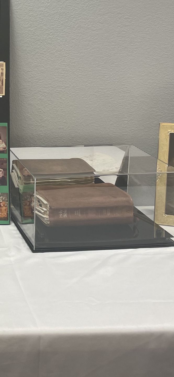 Customer photo review of Acrylic Book Display Case 15.25 x 12 x 8 - Mirror (A026/V12)