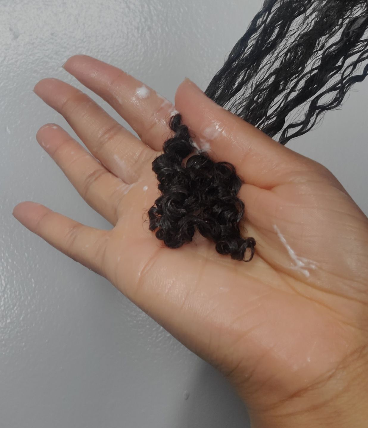 Customer photo review of DEEP REPAIR low porosity hair mask