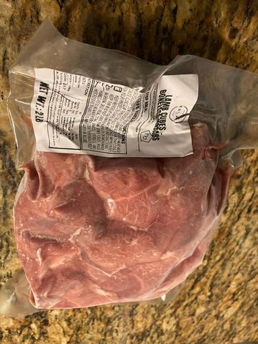 Customer photo review of Halal Lamb Cubes-Kababs