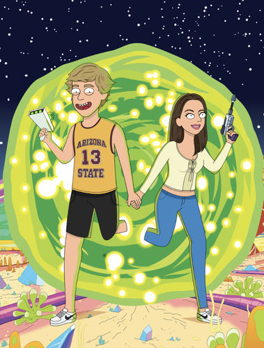 Customer photo review of 'Rick and Morty' Custom Portrait