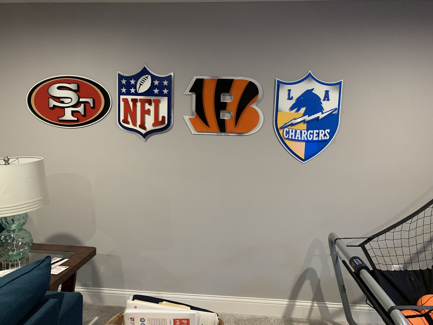 Customer photo review of Los Angeles Chargers SHIELD 3D Vintage Metal Wall Art