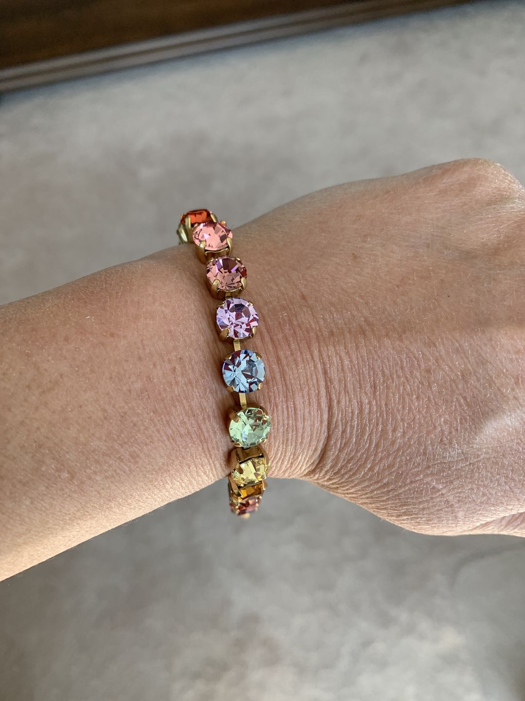 Customer photo review of Arista Bracelet in Rainbow Ombré - PRE-ORDER 6.25